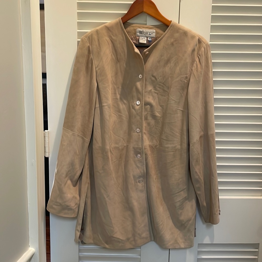 Leather Shacket shirt jacket Size Medium
